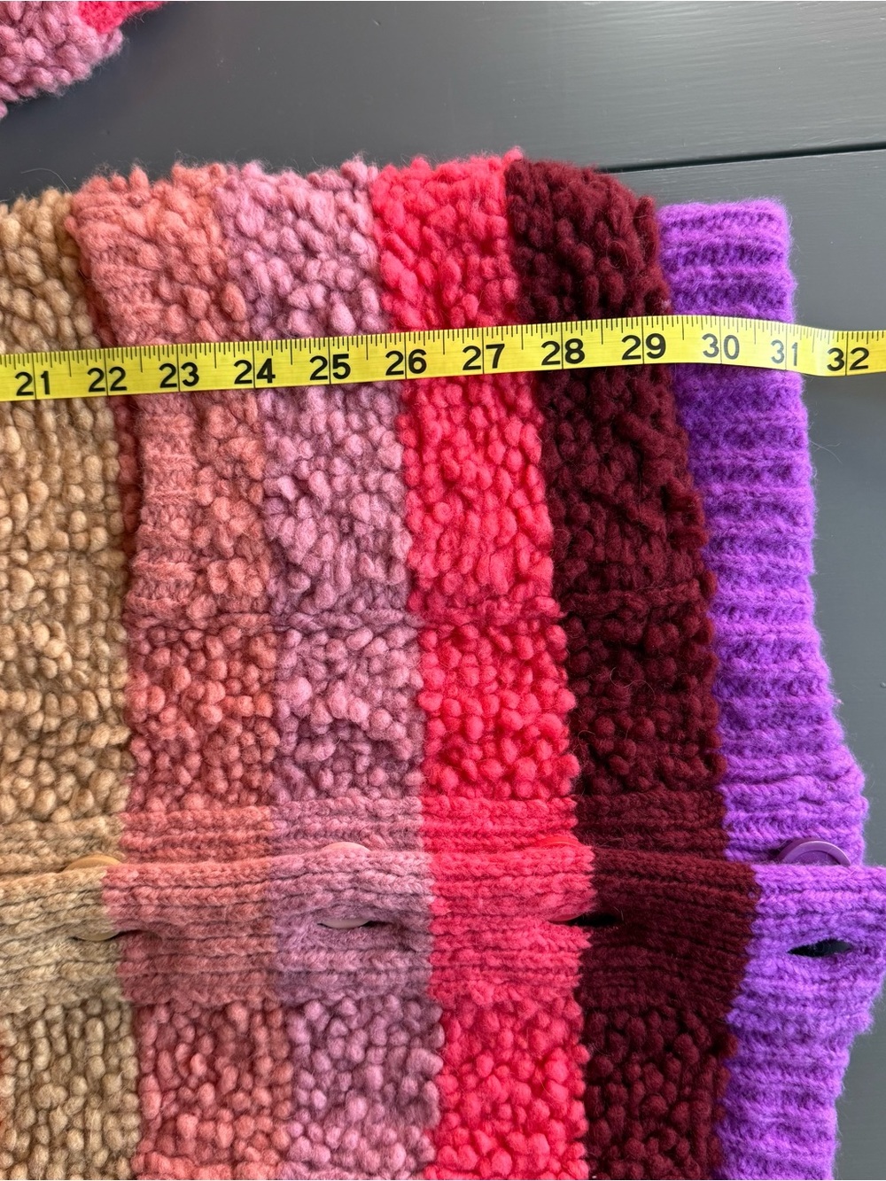 Sonia Rykiel Multicolor Striped Bouclé Cardigan - Picture 8 of 9